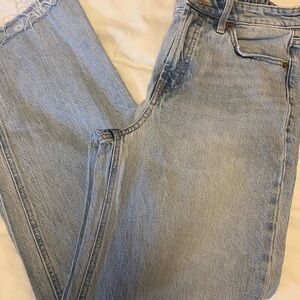 Old Navy Sky-Hi Wide Leg Jeans — Light Blue Denim